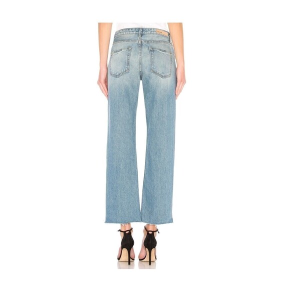 Grlfrnd Maran Wide Leg Jeans in Archaic Tulip Raw Hem Size 25 - Picture 3 of 13
